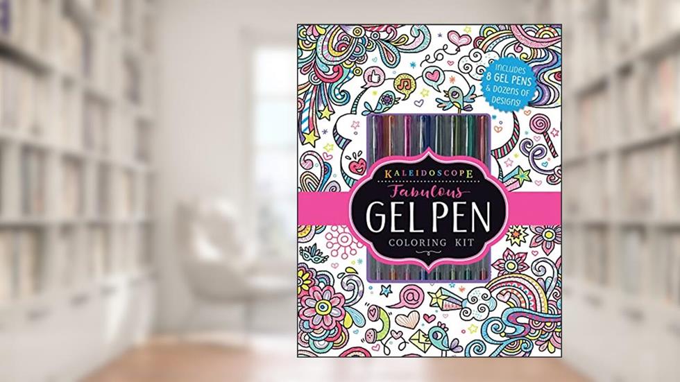 Kaleidoscope: Fabulous Gel Pen Coloring Kit: Includes 8 Gel Pens and Dozens of Designs!, written by Editors of Silver Dolphin Books