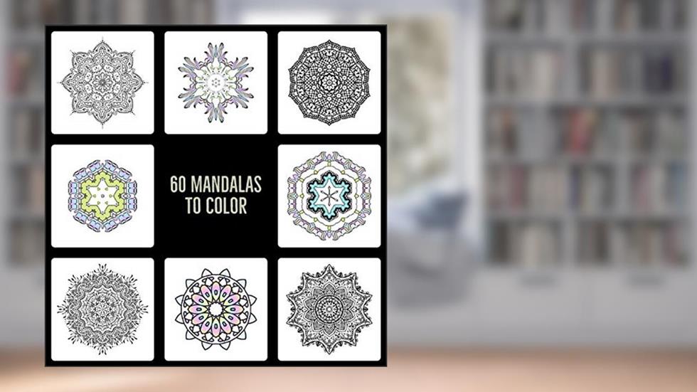 60 Mandalas to color: Medium difficulty stress-relief coloring mandala for teens, adult., written by Hardouin Labbé
