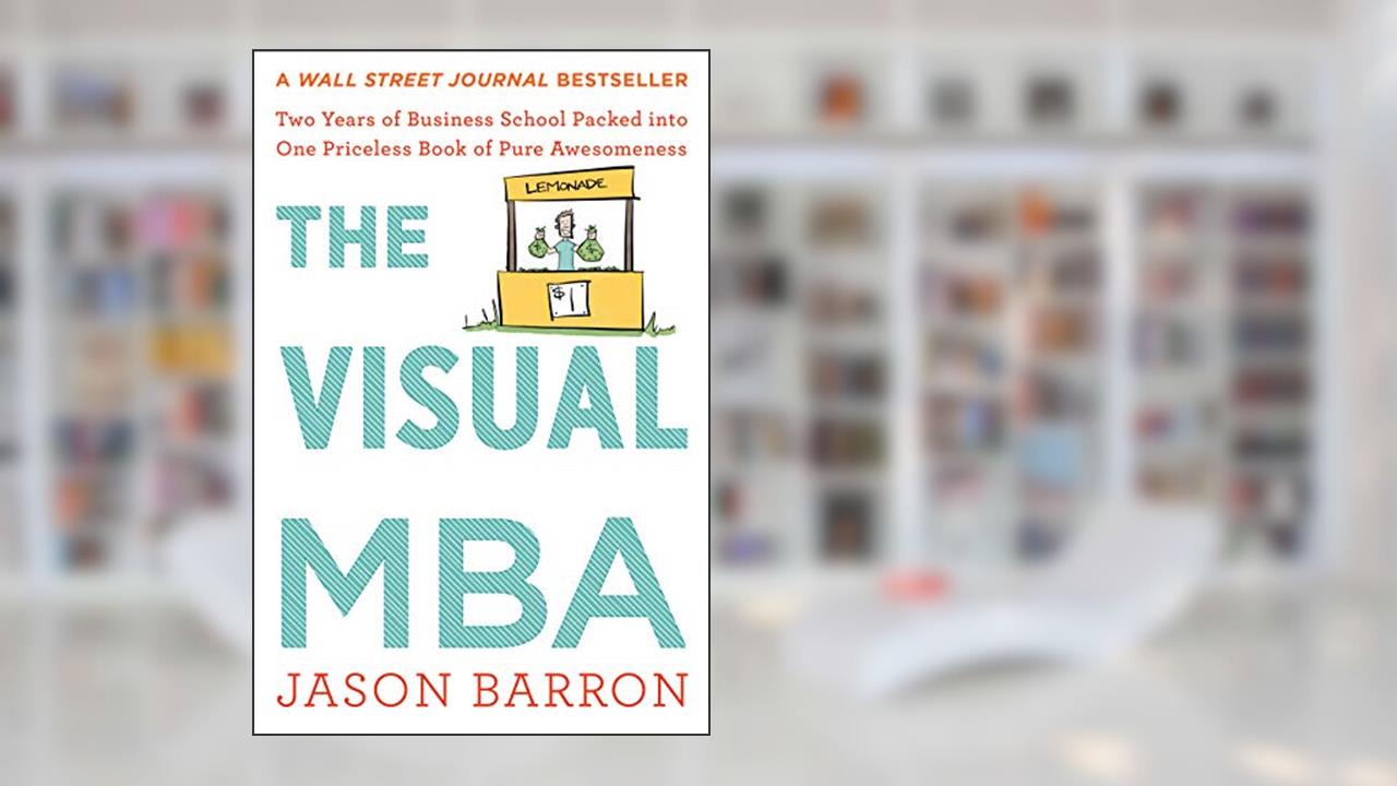 The Visual Mba: Two Years of Business School Packed into One Priceless Book of Pure Awesomeness, written by Jason Barron