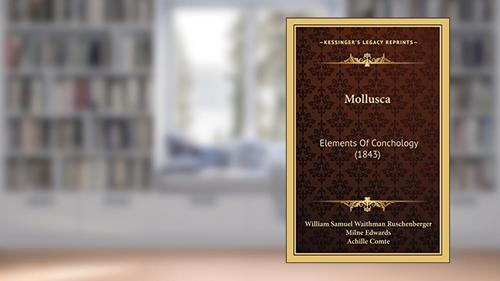 Cover from Mollusca: Elements of Conchology (1843), written by William Samuel Waithman Ruschenberger; Milne Edwards; Achille Comte