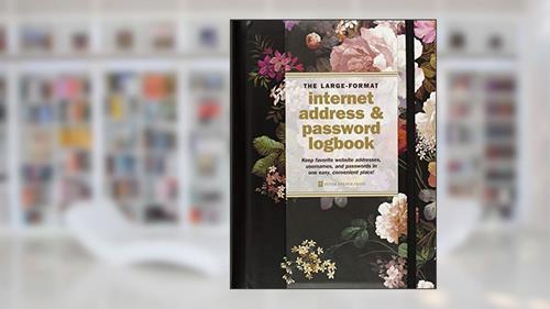 Cover from Midnight Floral Large Internet Address & Password Logbook, written by Peter Pauper Press