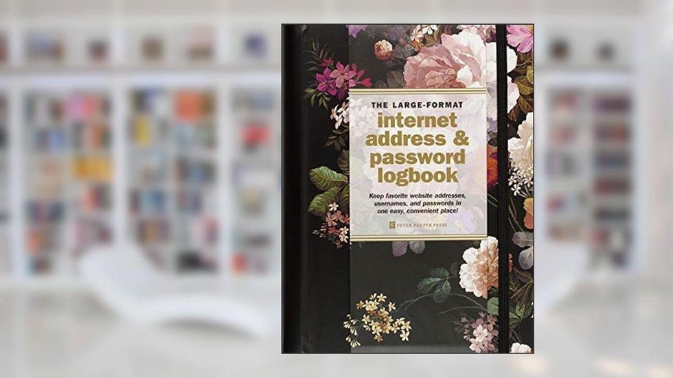 Midnight Floral Large Internet Address & Password Logbook, written by Peter Pauper Press