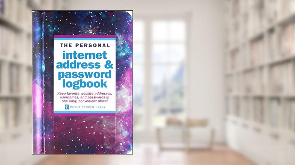 Galaxy Internet Address & Password Logbook (Cover band is removable for security), written by Peter Pauper Press