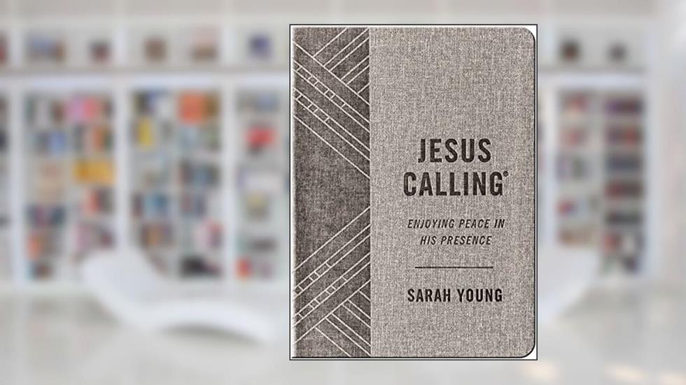 Jesus Calling, Textured Gray Leathersoft, with Full Scriptures: Enjoying Peace in His Presence (A 365-Day Devotional), written by Sarah Young