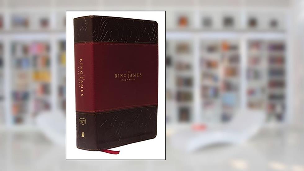 KJV, The King James Study Bible, Leathersoft, Burgundy, Red Letter, Full-Color Edition: Holy Bible, King James Version, written by Thomas Nelson