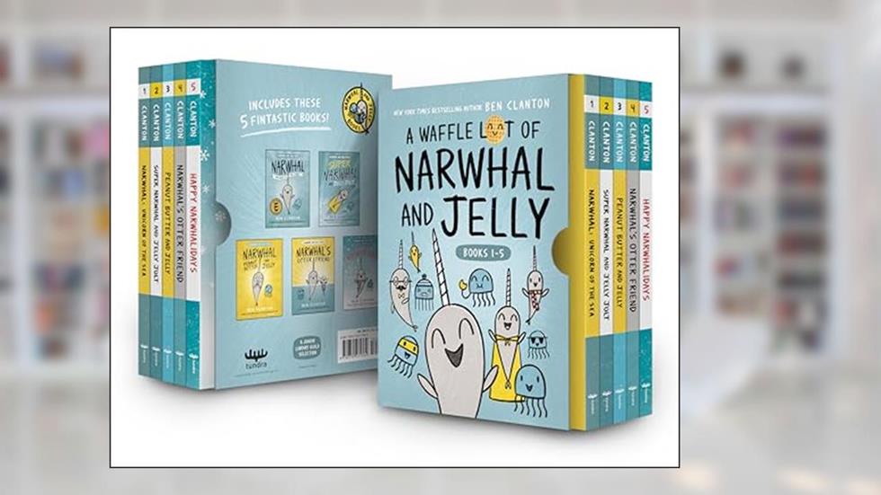A Waffle Lot of Narwhal and Jelly (Hardcover Books 1-5) (A Narwhal and Jelly Book), written by Ben Clanton