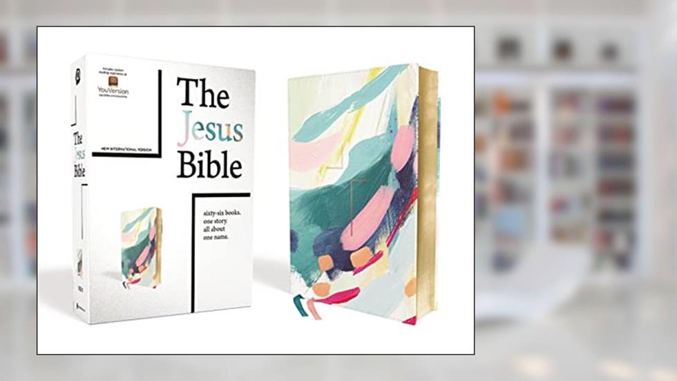 The Jesus Bible Artist Edition, NIV, Leathersoft, Multi-color/Teal, Comfort Print, written by Zondervan