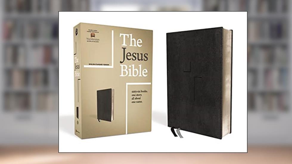 The Jesus Bible, ESV Edition, Leathersoft, Black, written by Zondervan