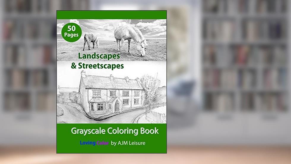 Landscapes & Streetscapes: Adult grayscale coloring book (Coloring Themes), written by AJM Leisure