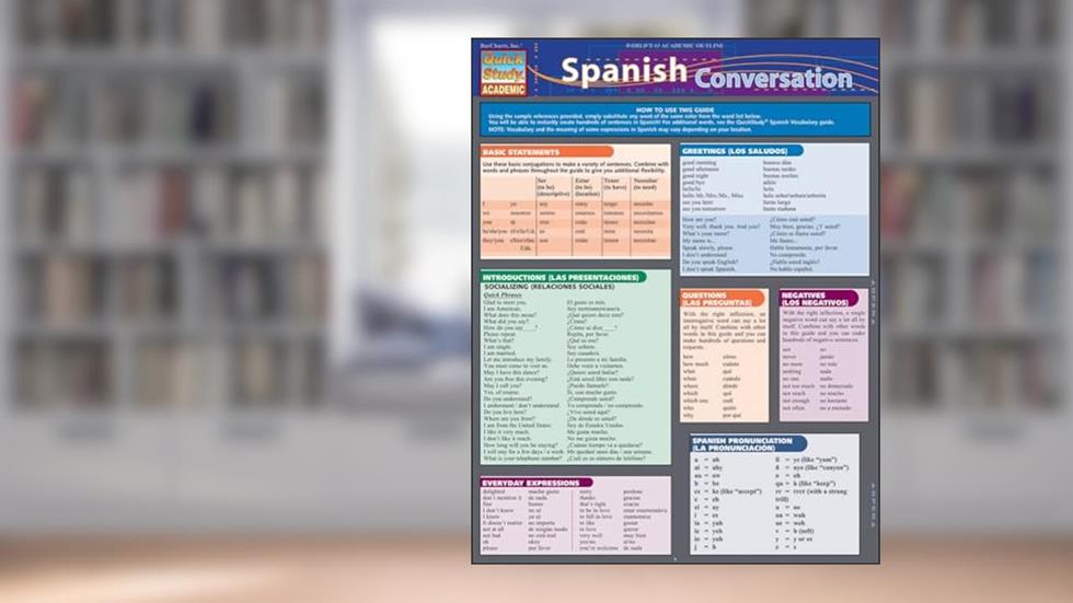 Spanish Conversation QuickStudy Laminated Reference Guide (QuickStudy Academic), written by Liliane Arnet M.A.
