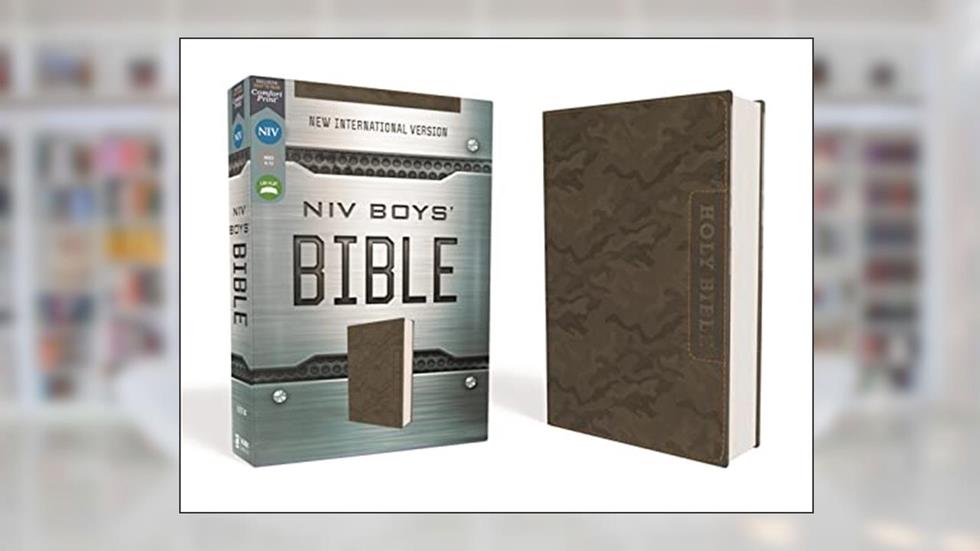 NIV, Boys' Bible, Leathersoft, Brown Camo, Comfort Print, written by Zondervan