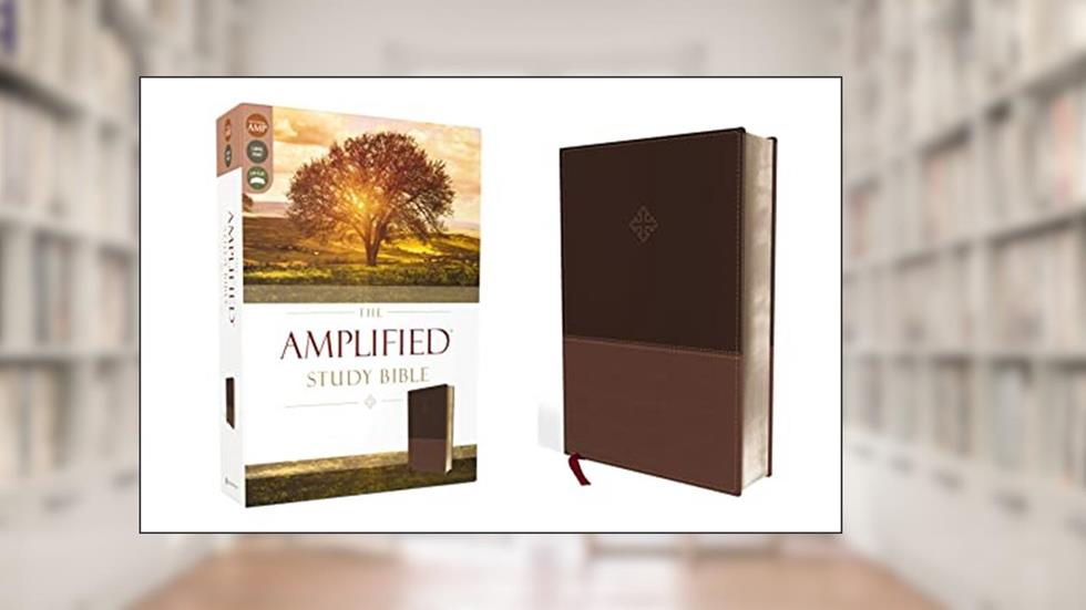 The Amplified Study Bible, Leathersoft, Brown [Large Print], written by Zondervan