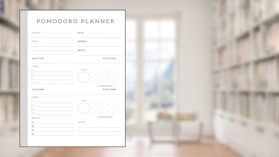Pomodoro Planner: A Notebook To Help You Really Focus On A Single Task And And Until You Finish It, written by Exuberant Bunny