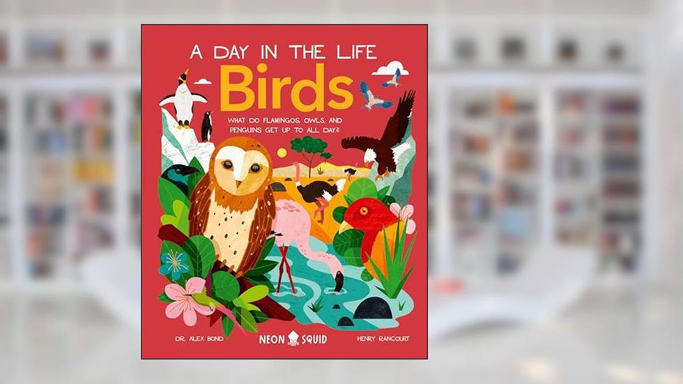 Birds (A Day in the Life): What Do Flamingos, Owls, and Penguins Get Up To All Day?, written by Dr. Alex Bond; Neon Squid