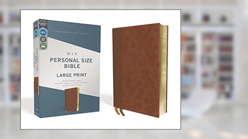 Cover from NIV, Personal Size Bible, Large Print, Leathersoft, Brown, Red Letter, Comfort Print, written by Zondervan