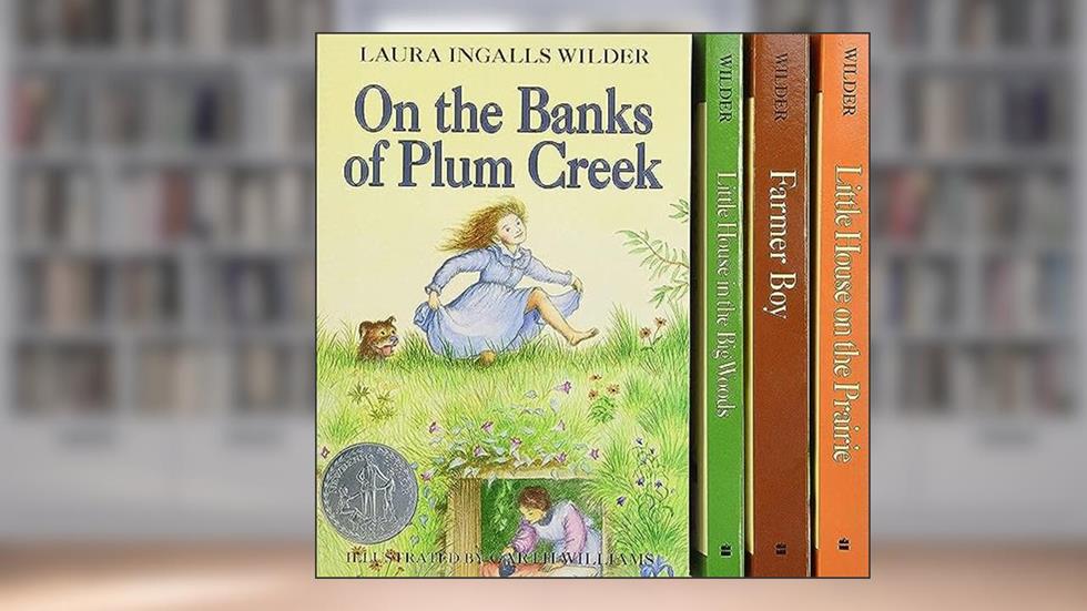 Little House 4-Book Box Set: Little House in the Big Woods, Farmer Boy, Little House on the Prairie, On the Banks of Plum Creek, written by Laura Ingalls Wilder