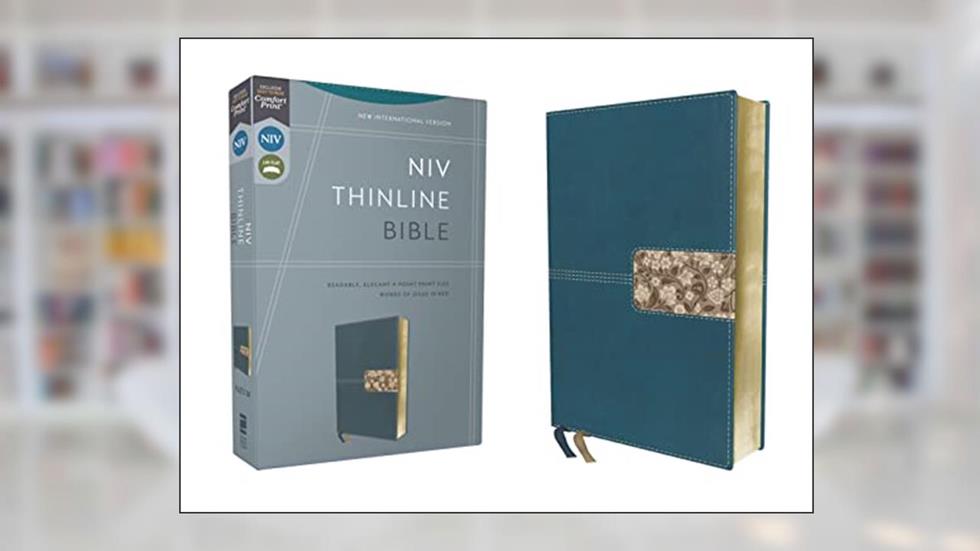 NIV, Thinline Bible, Leathersoft, Teal, Red Letter, Comfort Print, written by Zondervan
