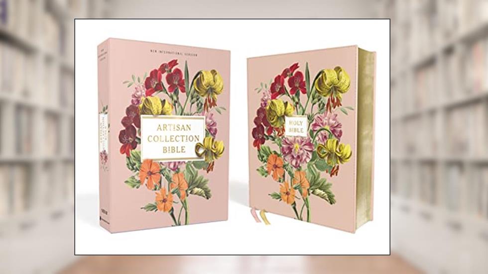 NIV, Artisan Collection Bible, Leathersoft, Blush Floral, Red Letter, Comfort Print, written by Zondervan