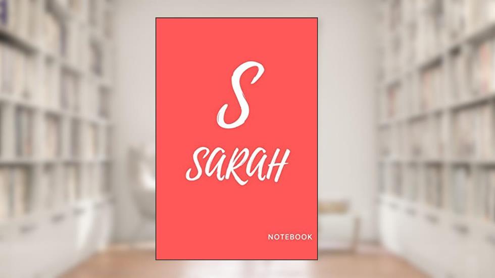 Sarah: simple and basic well designed notebook; red pinky color for females (women and girls) features the letter S and customise only for you Sarah., written by notebook customize