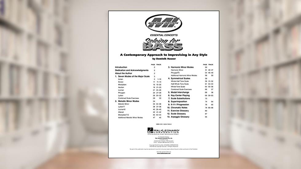 Soloing for Bass: Master Class Series, written by Dominik Hauser