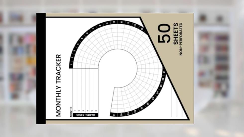 Monthly Tracker Notepad: Undated Task and Habit Organizer for Goals, Minimalist, 6 x 8.5 Inches, 50 Sheets, Medium Sized, written by Desk Overview