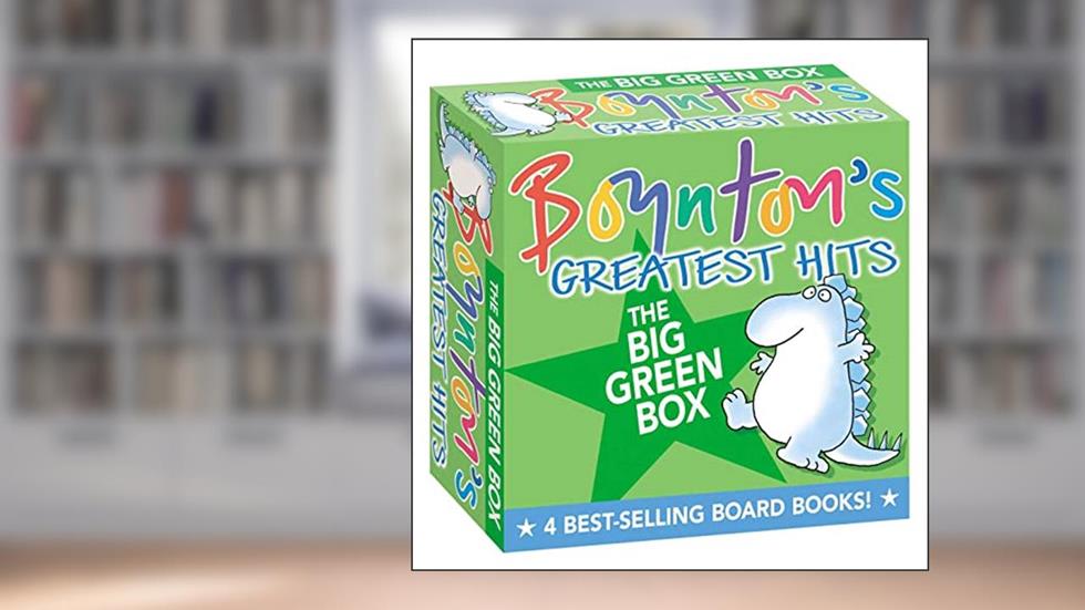 Boynton's Greatest Hits The Big Green Box (Boxed Set): Happy Hippo, Angry Duck; But Not the Armadillo; Dinosaur Dance!; Are You A Cow?, written by Sandra Boynton
