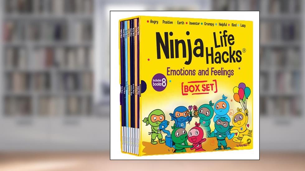 Ninja Life Hacks Emotions and Feelings 8 Book Box Set (Books 1-8: Angry, Inventor, Positive, Lazy, Helpful, Earth, Grumpy, Kind), written by Mary Nhin