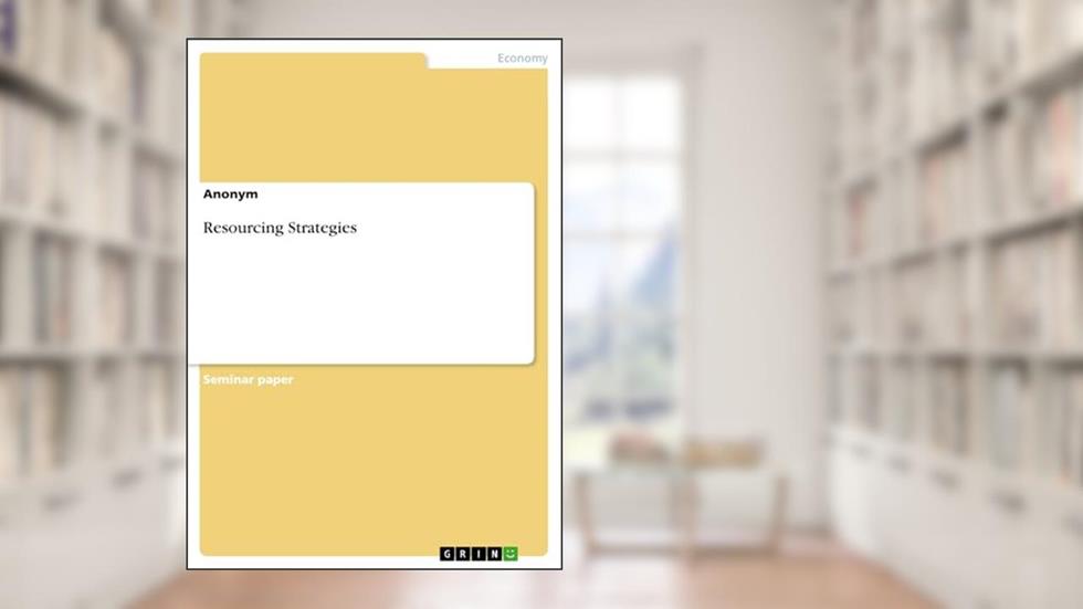 Resourcing Strategies, written by Anonym; Anonyme; Ein Anonymer; Anonymo