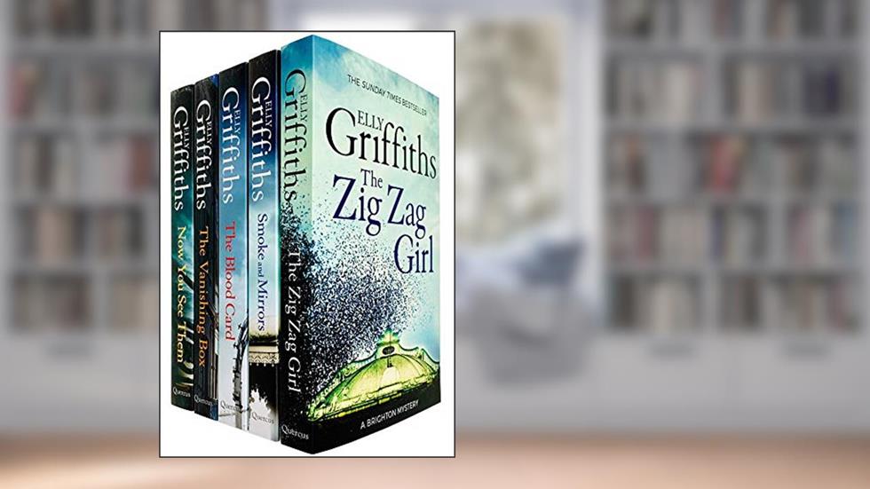 The Brighton Mysteries Series Books 1 -5 Collection Set by Elly Griffiths (Zig Zag Girl, Smoke and Mirrors, Blood Card, Vanishing Box & Now You See Them), written by Elly Griffiths