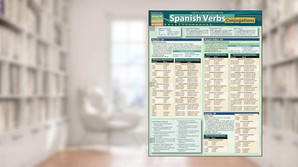 Spanish Verbs: Conjugations QuickStudy Laminated Reference Guide (QuickStudy Academic) (Spanish Edition), written by Elizabeth Ronne
