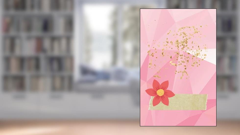 Gold flaked pink notebook for high school (5.5x8.5'') 100 Dotted Pages, written by Tusia Si