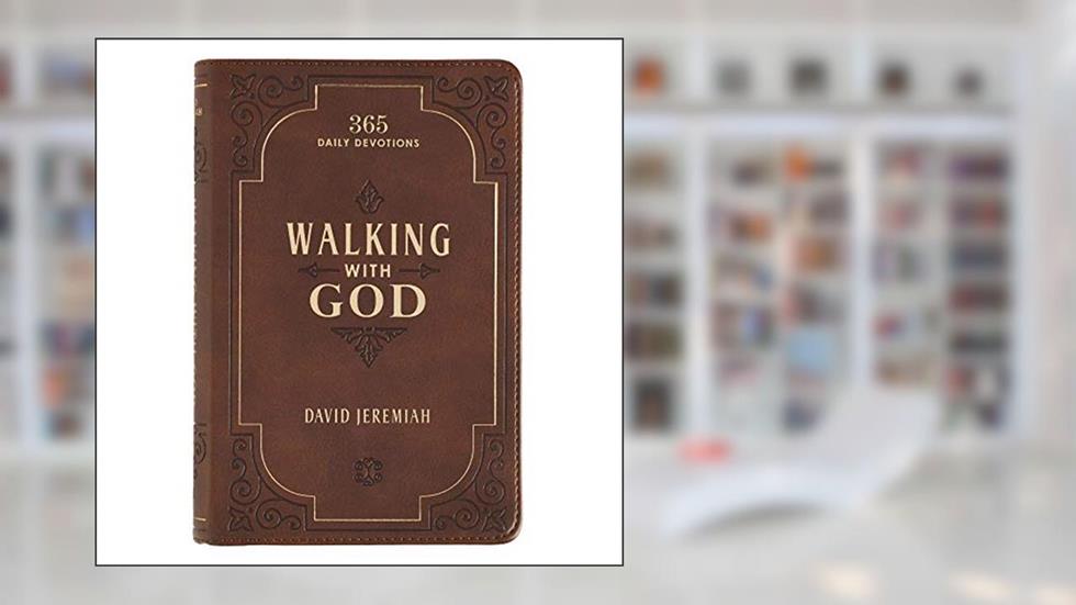 Walking with God Devotional - Brown Faux Leather Daily Devotional for Men & Women 365 Daily Devotions, written by David Jeremiah