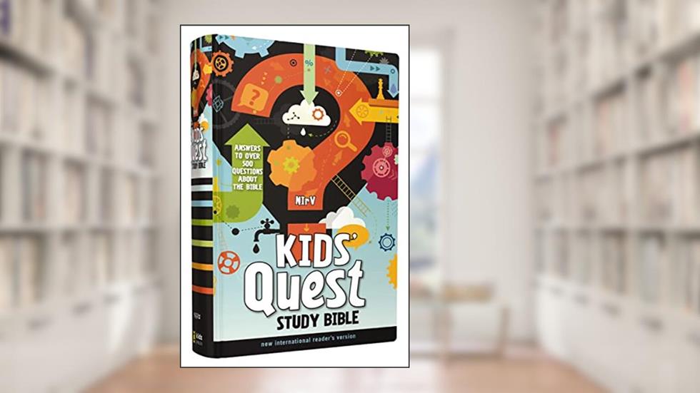 NIrV, Kids' Quest Study Bible, Hardcover: Answers to over 500 Questions about the Bible, written by Zondervan