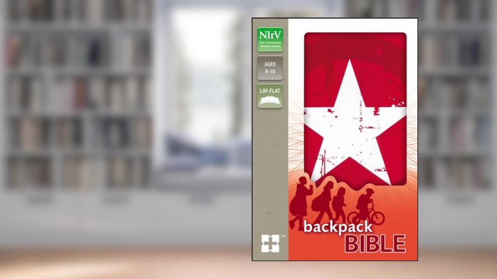 NIrV, Backpack Bible, Leathersoft, Red/White, written by Zondervan