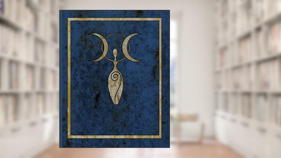 Triple Goddess Moon Notebook-8" x 10, 110 page blank lined notebook, written by Bewildered Goat Studios