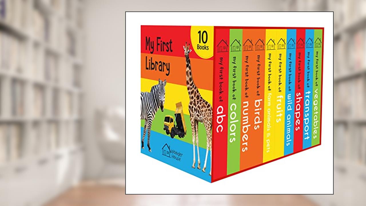 My First Library: Boxset of 10 Board Books for Kids, written by Wonder House Books