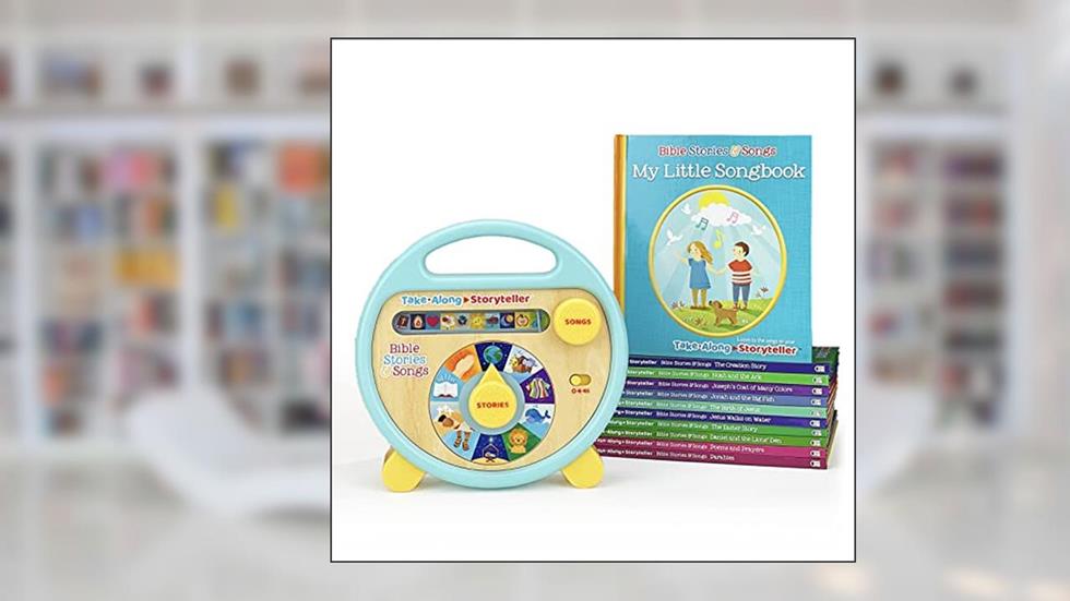 Bible Stories and Songs Interactive Electronic Take Along Storyteller with 11 Books (Little Sunbeams), written by Carmen Crowe
