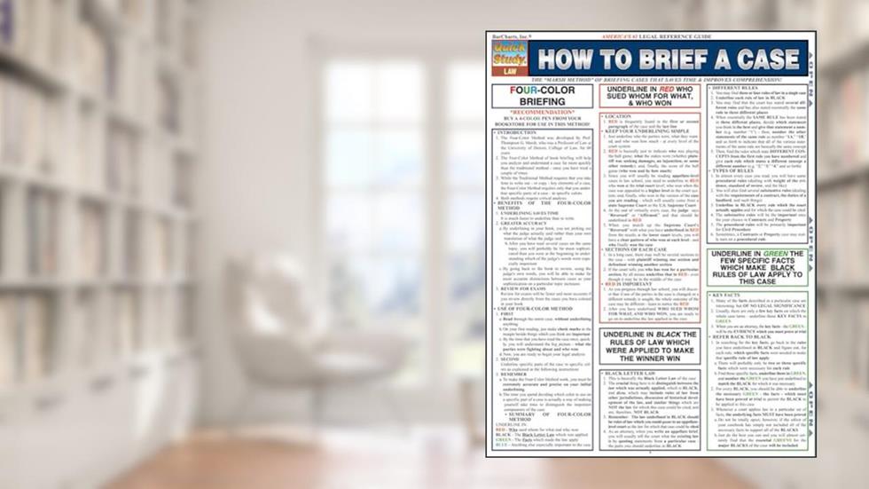 How To Brief A Case: QuickStudy Laminated Reference Guide (QuickStudy: Law), written by Jeffrey Davis