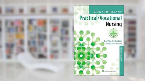 Cover from Contemporary Practical/Vocational Nursing, written by Corinne Kurzen; Anna LaVon Barrett