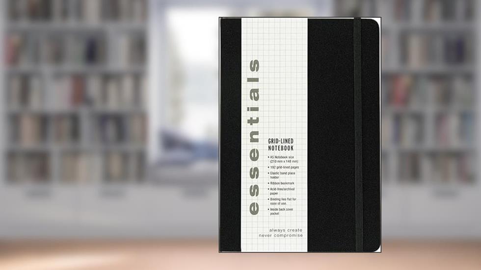 Essentials Grid-lined Notebook, Large, A5 Size (Journal, Diary), written by Peter Pauper Press Inc.