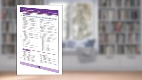 Cover from macOS Reference & Cheat Sheet: The unofficial cheat sheet for macOS on iMacs, MacBooks, and Mac computers (English Edition), written by i30 Media