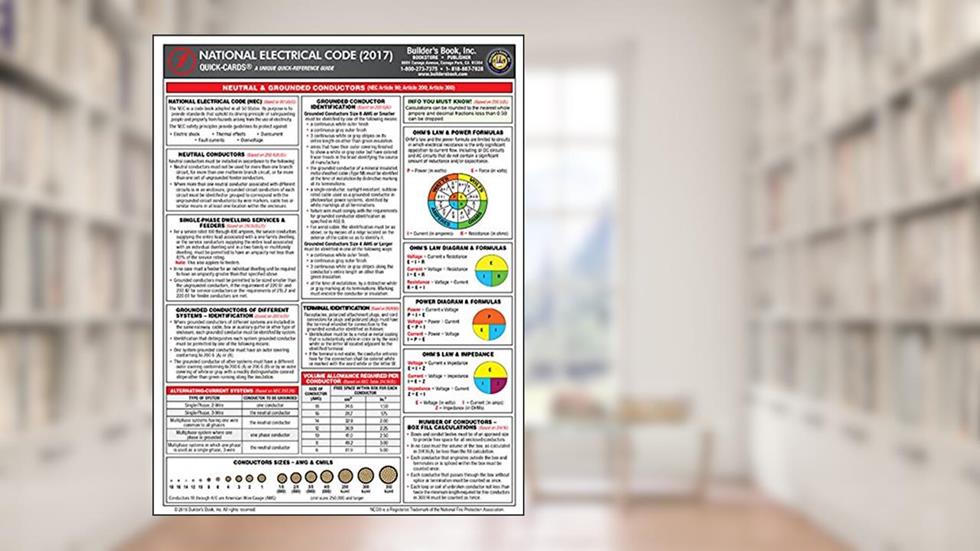 2017 National Electrical Code NEC Quick-Card, written by Builders Book Inc