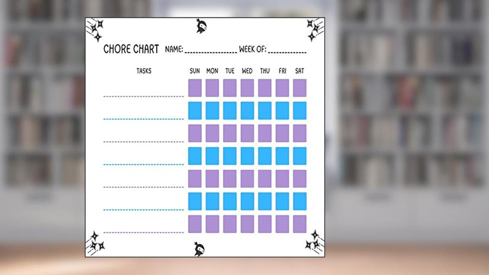 Ninja Themed Child's Printable and Editable Chore List, written by Adam DiTroia
