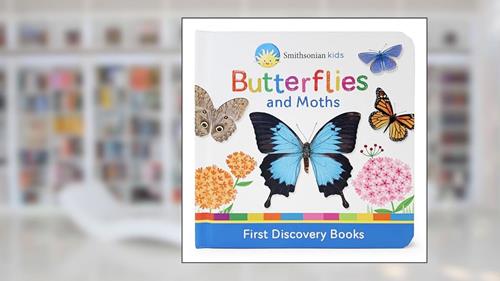 Cover from Butterflies and Moths (Smithsonian Kids First Discovery Books), written by Scarlett Wing; Cottage Door Press