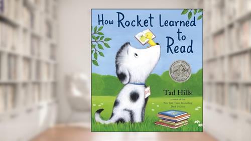 Cover from How Rocket Learned to Read, written by Tad Hills