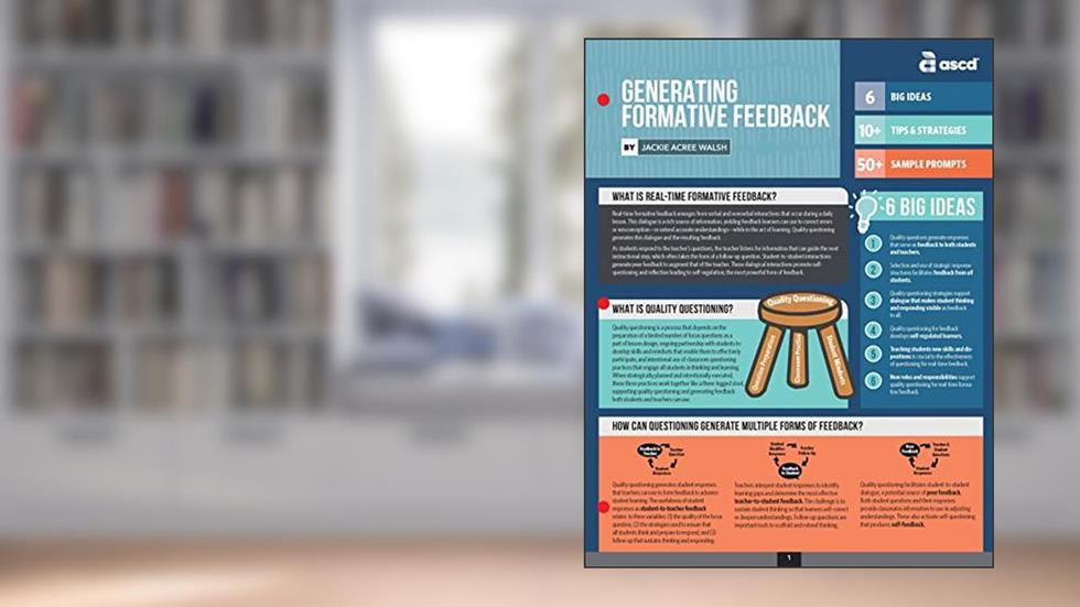 Generating Formative Feedback (Quick Reference Guide), written by Jackie Acree Walsh