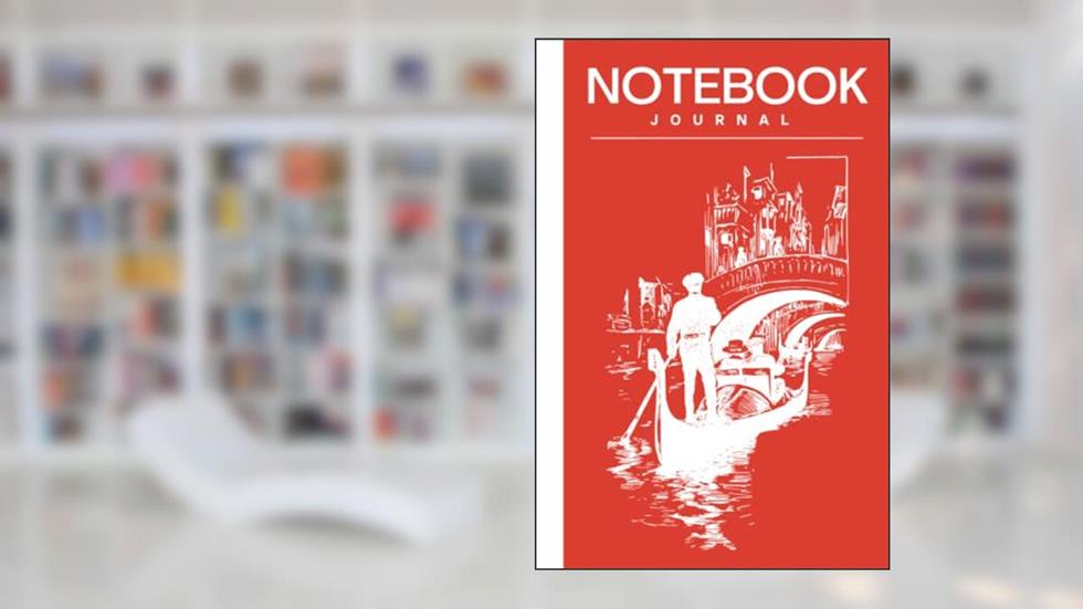 NOTEBOOK JOURNAL: RED&WHITE MODERN NOTEBOOK, written by GOLD FLORAL DESIGNS