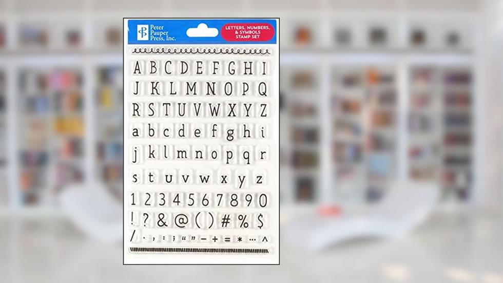 Letters, Numbers, & Symbols Clear Stamp Set (86 individual stamps), written by Peter Pauper Press