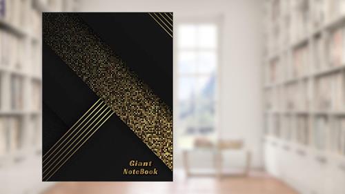 Cover from Giant Notebook: 600 College Ruled large Notebook, Black and Gold Big Notebook Design., written by Albert  L Buckley