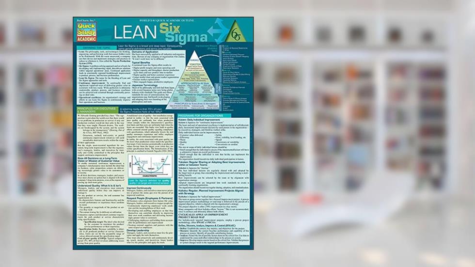 Lean Six Sigma QuickStudy Laminated Reference Guide (QuickStudy Business), written by Craig Gygi